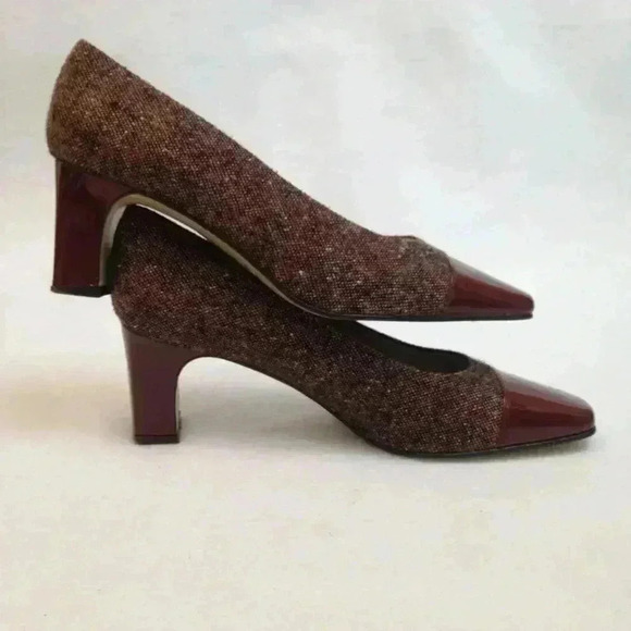 Etienne Aigner Women Brown Tweed Mixed Media 6 - Picture 4 of 8